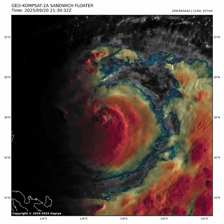 Siêu bão Ragasa mạnh bậc nhất Biển Đông: 