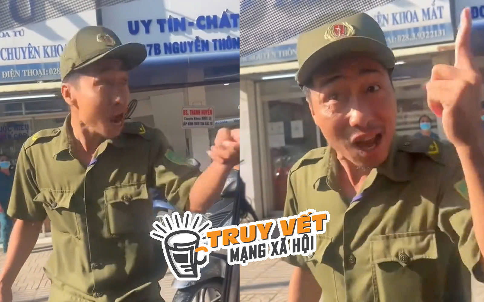 Sự thật về người mặc trang phục bảo vệ trật tự cơ sở lớn tiếng tại Bệnh viện Mắt TP HCM 1 Sự thật về người trang phục dân quân tự vệ lớn tiếng tại Bệnh viện Mắt TP HCM - Ảnh 1.