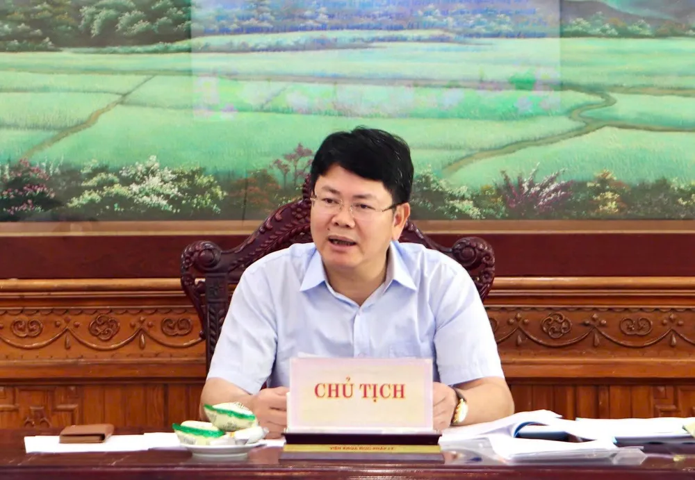 Thứ trưởng Bộ Tư pháp Nguyễn Thanh Tịnh tại cuộc họp. Ảnh: Hoàng Huy thu hút chuyên gia pháp luật Nguyễn Thanh Tịnh.jpg