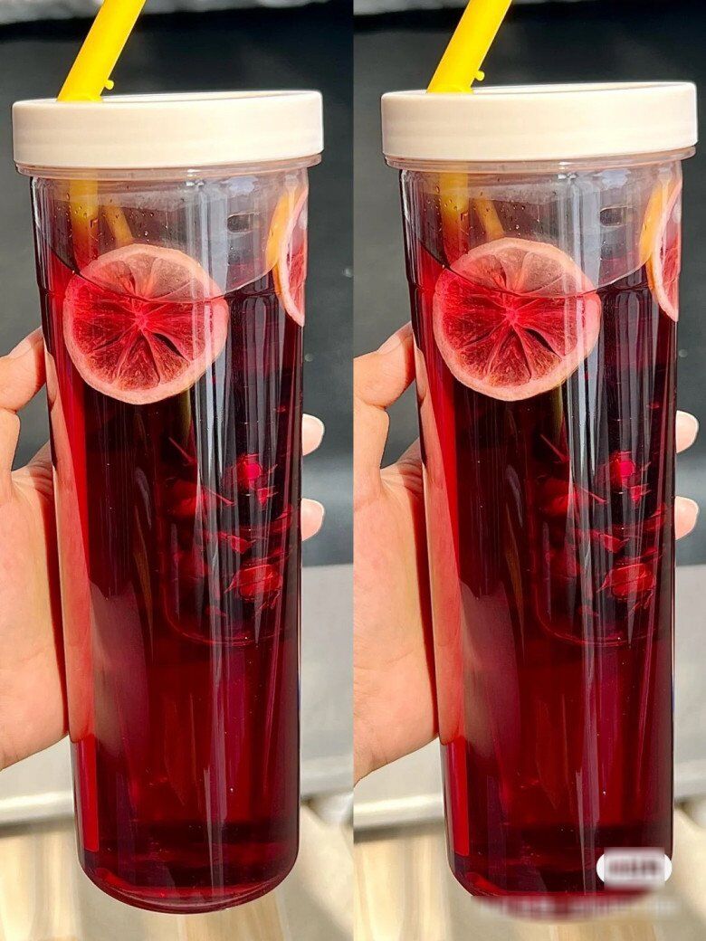 Nữ blogger thường xuyên uống nước dâu tằm và dâu đen để dưỡng nhan.