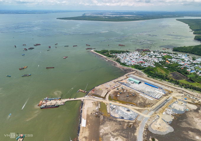 Dự án khu lấn biển Cần Giờ, tháng 10/2025. Ảnh: Quỳnh Trần