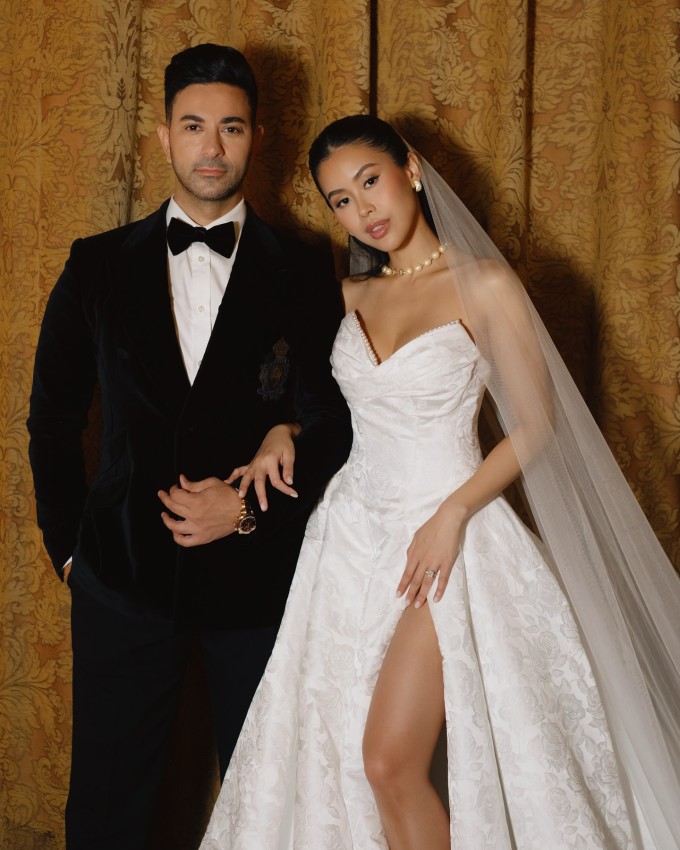 Tiên Nguyễn và vị hôn phu.