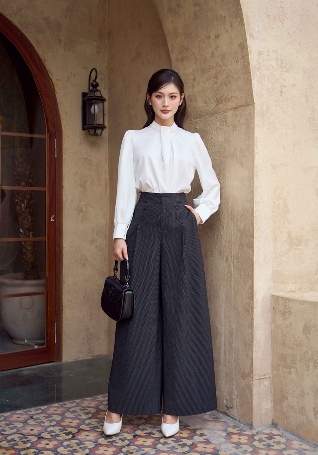 Tôn dáng hoàn hảo và che khuyết điểm với những chiếc quần suông  - Ảnh 1.