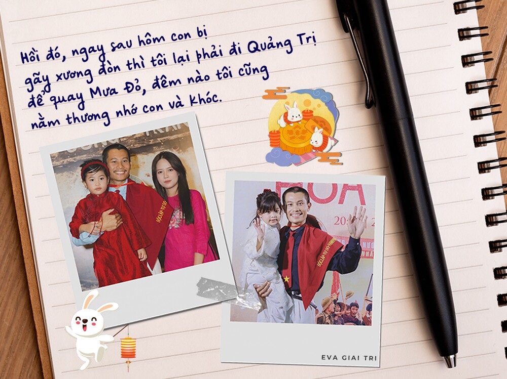 Trung thu amp;#34;nhớ đờiamp;#34; với amp;#34;anh Tạamp;#34; Phương Nam: Con gái vừa ngã gãy xương đòn, lại phải lên đường đi quay Mưa Đỏ - 1