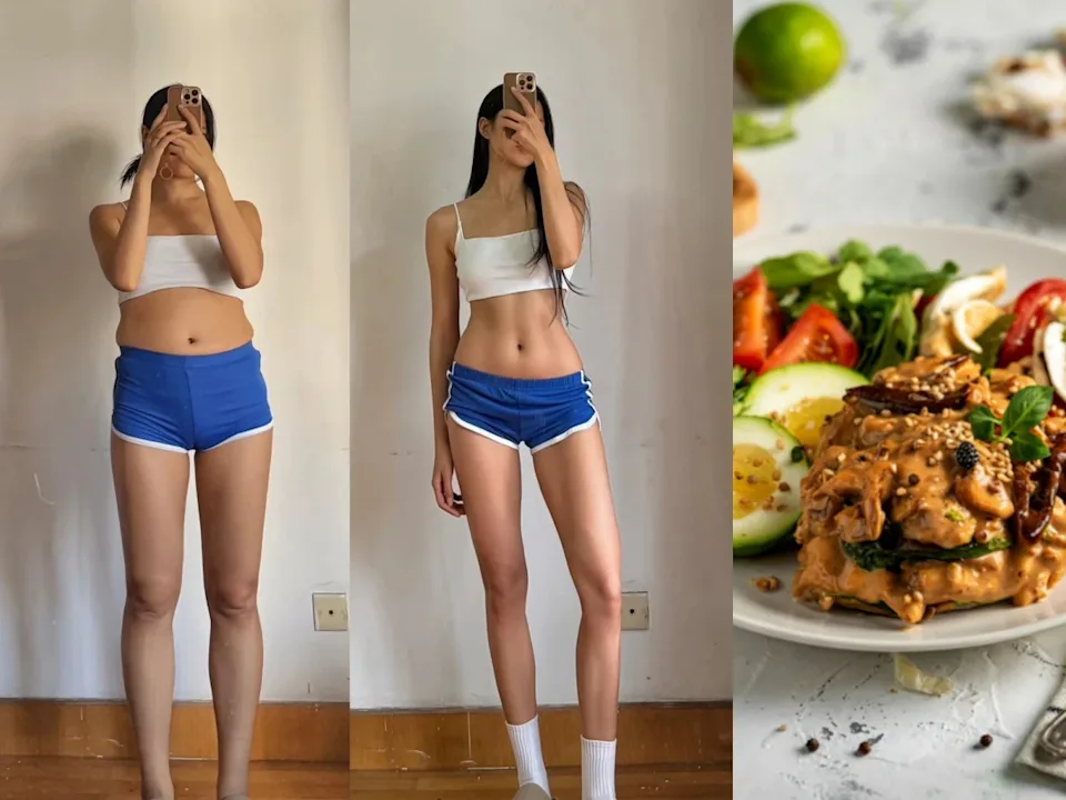Nữ cư dân mạng đã giảm cân thành công nhờ xây dựng chế độ ăn uống hợp lý mà không cần tập luyện nặng nhọc.