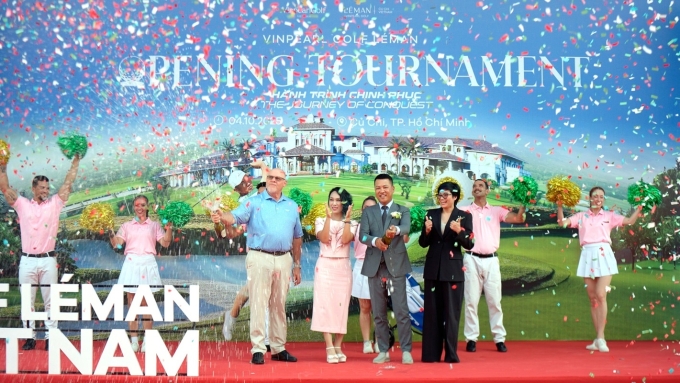 Sân khấu lễ khai trương Vinpearl Golf Léman. Ảnh: VinGroup