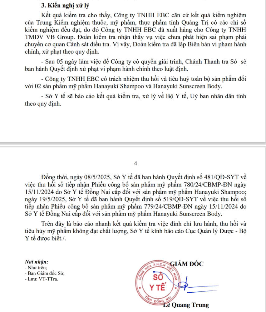 Vụ mỹ phẩm thu hồi ‘không có dấu hiệu hình sự’ ở Đồng Nai: Thanh tra có làm thay việc của công an? - Ảnh 2.