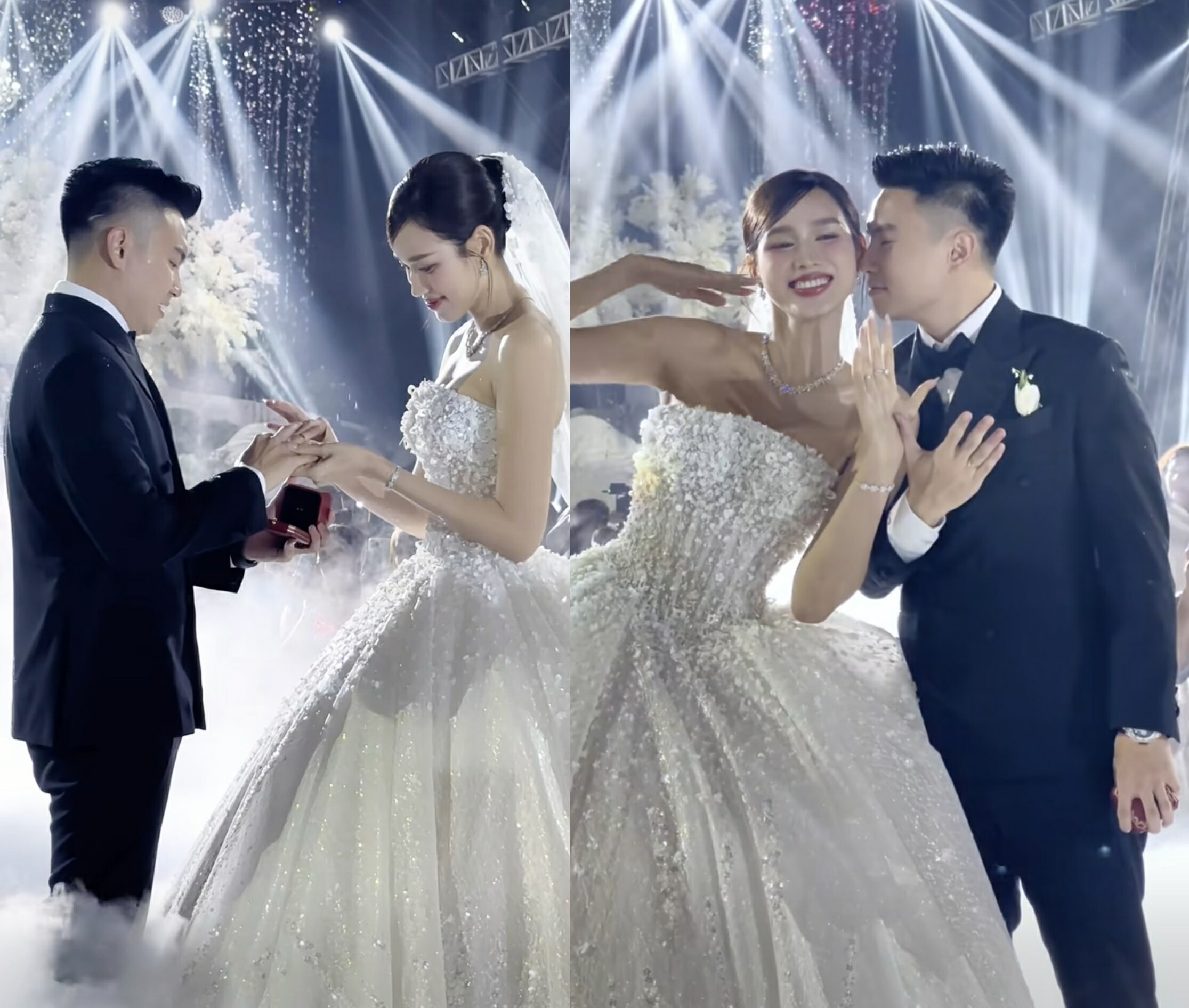 Xúc động khoảnh khắc bố ruột Đỗ Thị Hà khập khiễng dắt ái nữ lên lễ đường, trao tận tay cho con rể thiếu gia - 4