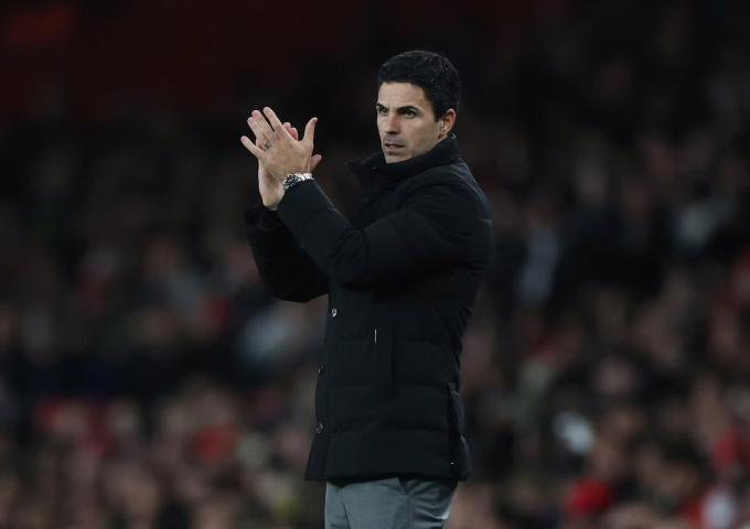 HLV Mikel Arteta sau trận Arsenal thắng Brighton ở Cup Liên đoàn Anh trên sân Emirates, thành phố London, Vương quốc Anh, tối 29/10/2025. Ảnh: Reuters