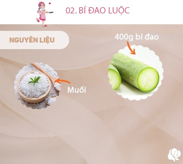 Chuẩn bị: 400g bí đao, muối