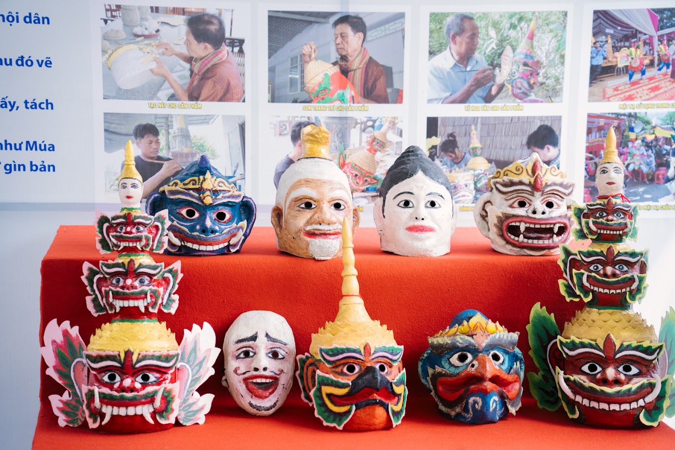 Nghề làm mão, mặt nạ của đồng bào Khmer là di sản văn hóa phi vật thể- Ảnh 2.