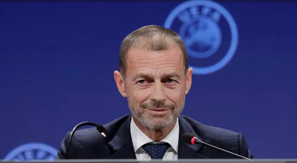 Chủ tịch UEFA A. Ceferine nêu quan điểm Nga nộp đơn đăng cai Euro 2032 rất rõ ràng. Ảnh:UEFA Soc-Nga- de-nghi-1.jpg