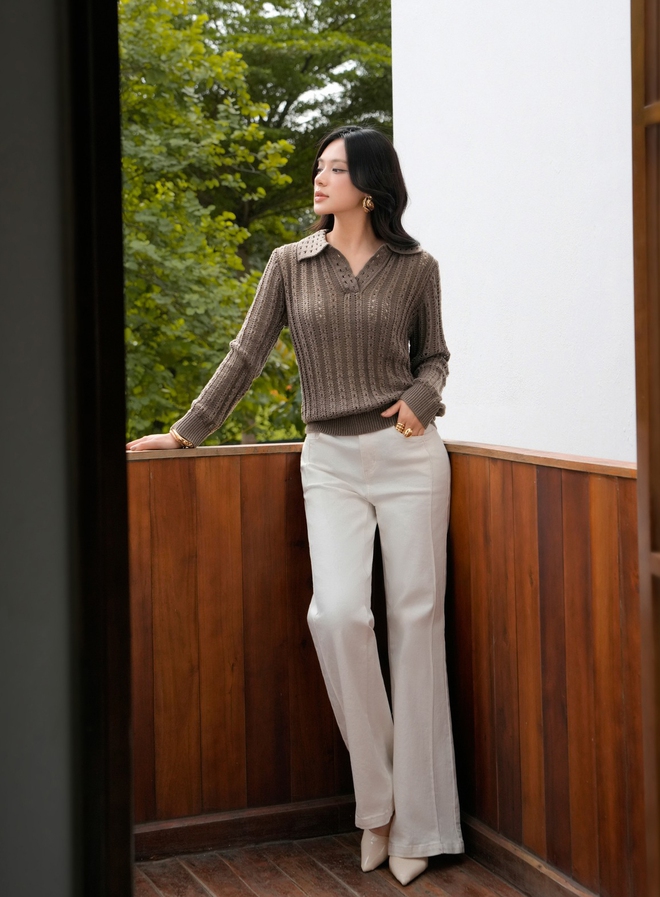 Áo dệt kim, áo cardigan 'lên ngôi' trong ngày thu se lạnh- Ảnh 6.