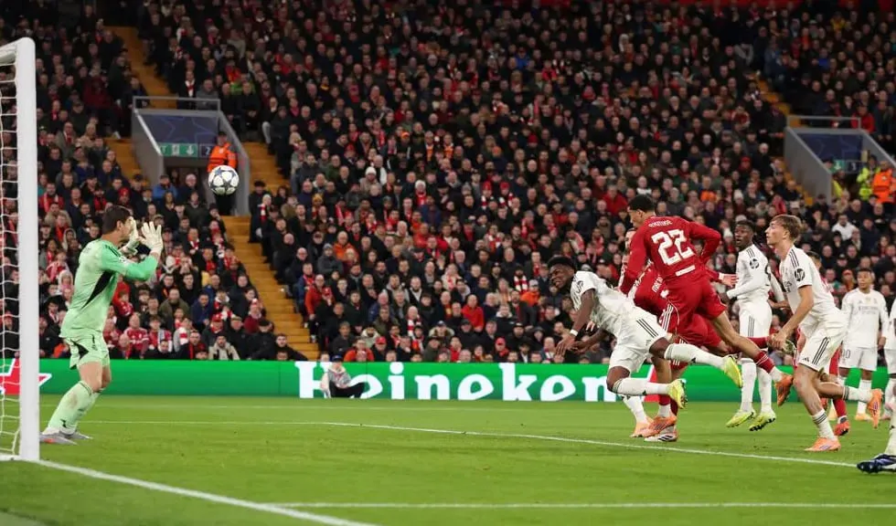 Nếu không có sự xuất sắc của thủ thành Courtois thì lưới Real đã phải rung lên nhiều lần. Ảnh: UEFA att.Cxqm5TF_1V8aGEy5u1Gm-MjKN3rkrVTE0AnRoDoGiWI.jpeg