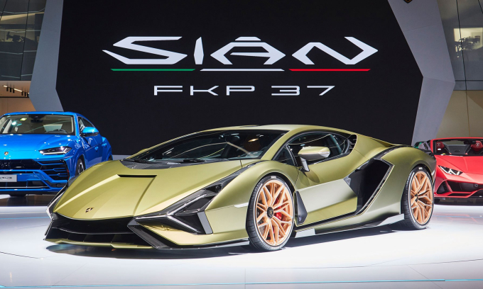 Lamborghini Sian - siêu xe dùng siêu tụ điện. Ảnh: Autotrader