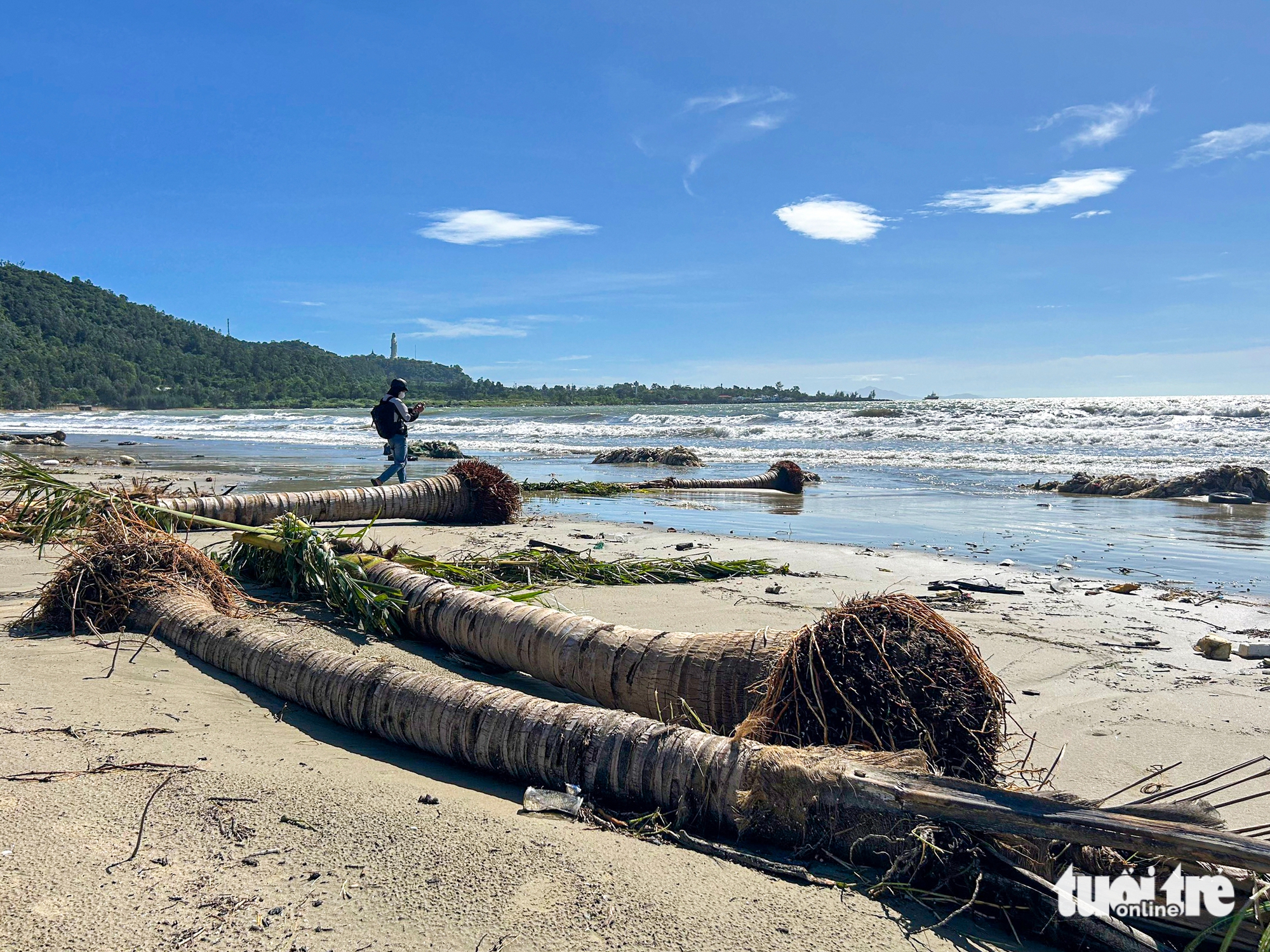 Đà Nẵng: Khẩn trương dọn rác ngổn ngang đường phố sau bão số 13 3 Đà Nẵng - Ảnh 3.