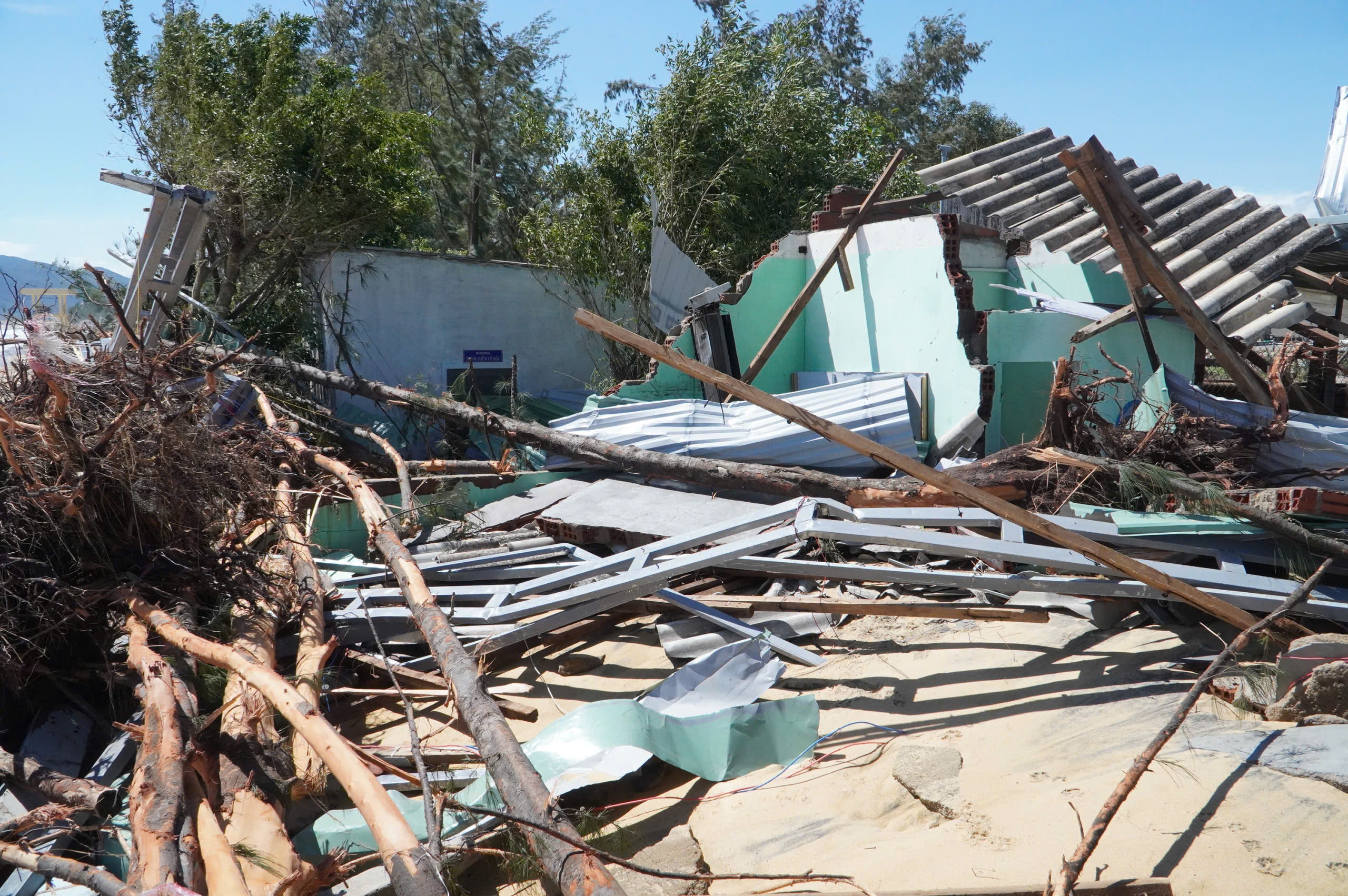 Vùng biển Gia Lai hoang tàn sau bão Kalmaegi - Ảnh 3.