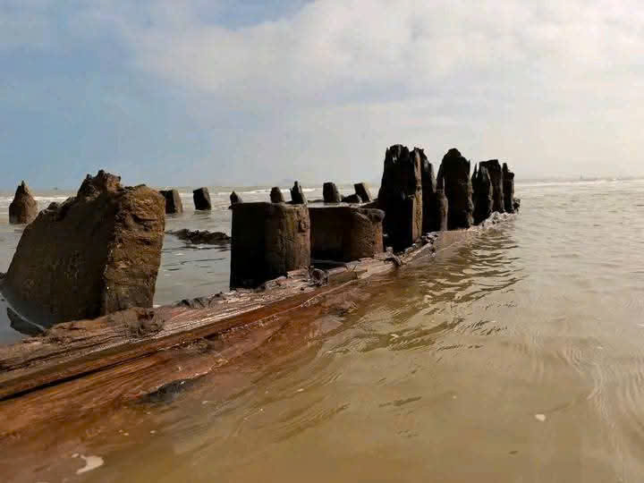 Tàu cổ Hội An lộ diện Sau bão số 13 thu hút du khách tham quan - Ảnh 6.