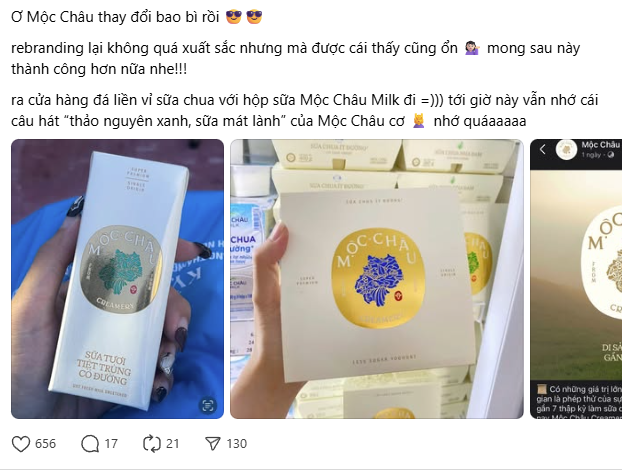 Sữa Mộc Châu thay đổi logo lạ quá- Ảnh 3.