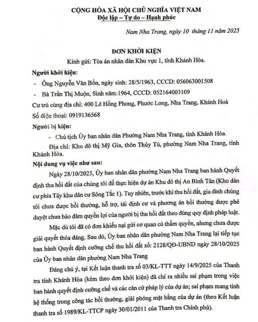 Cưỡng chế thu hồi đất tại dự án An Bình Tân ở phường Nam Nha Trang, tỉnh Khánh Hòa 2 Cưỡng chế thu hồi đất để tại dự án An Bình Tân