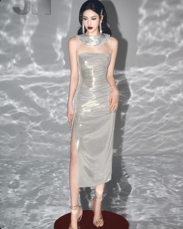 Trang phục ánh kim trở lại, khẳng định đẳng cấp sang trọng- Ảnh 2.