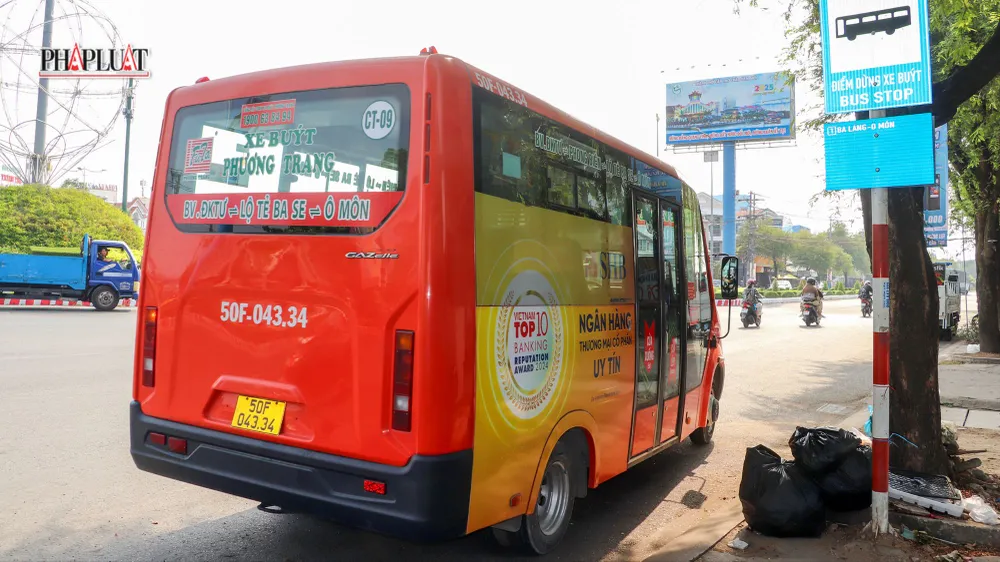 TP Cần Thơ hiện có 1.623 điểm dừng, nhà chờ xe buýt, điểm trung chuyển. Ảnh: CHÂU ANH Xe buýt Cần Thơ