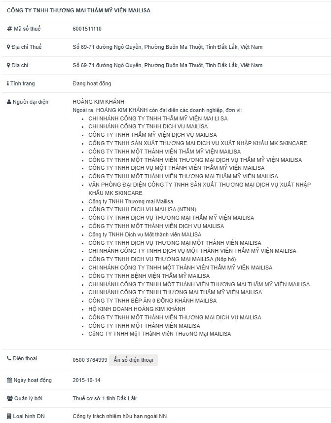 Hé lộ việc đóng thuế của thẩm mỹ viện Mailisa ở Đắk Lắk- Ảnh 2.