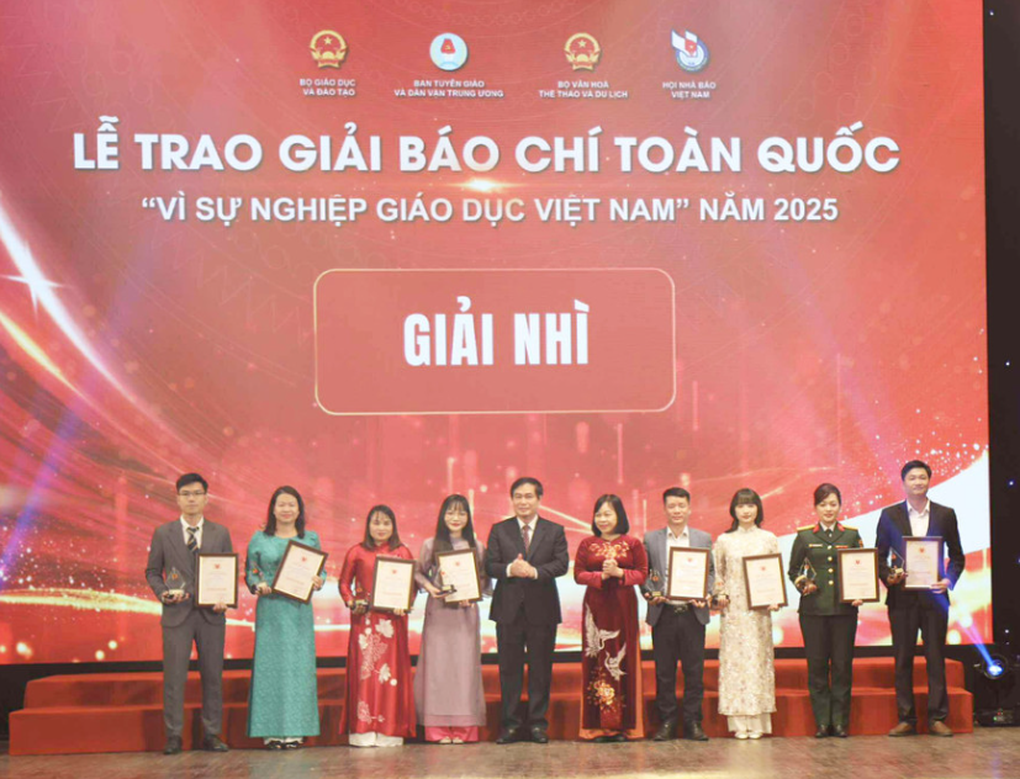 Báo Dân trí đạt Giải thưởng Vì sự nghiệp giáo dục Việt Nam năm 2025 - 2