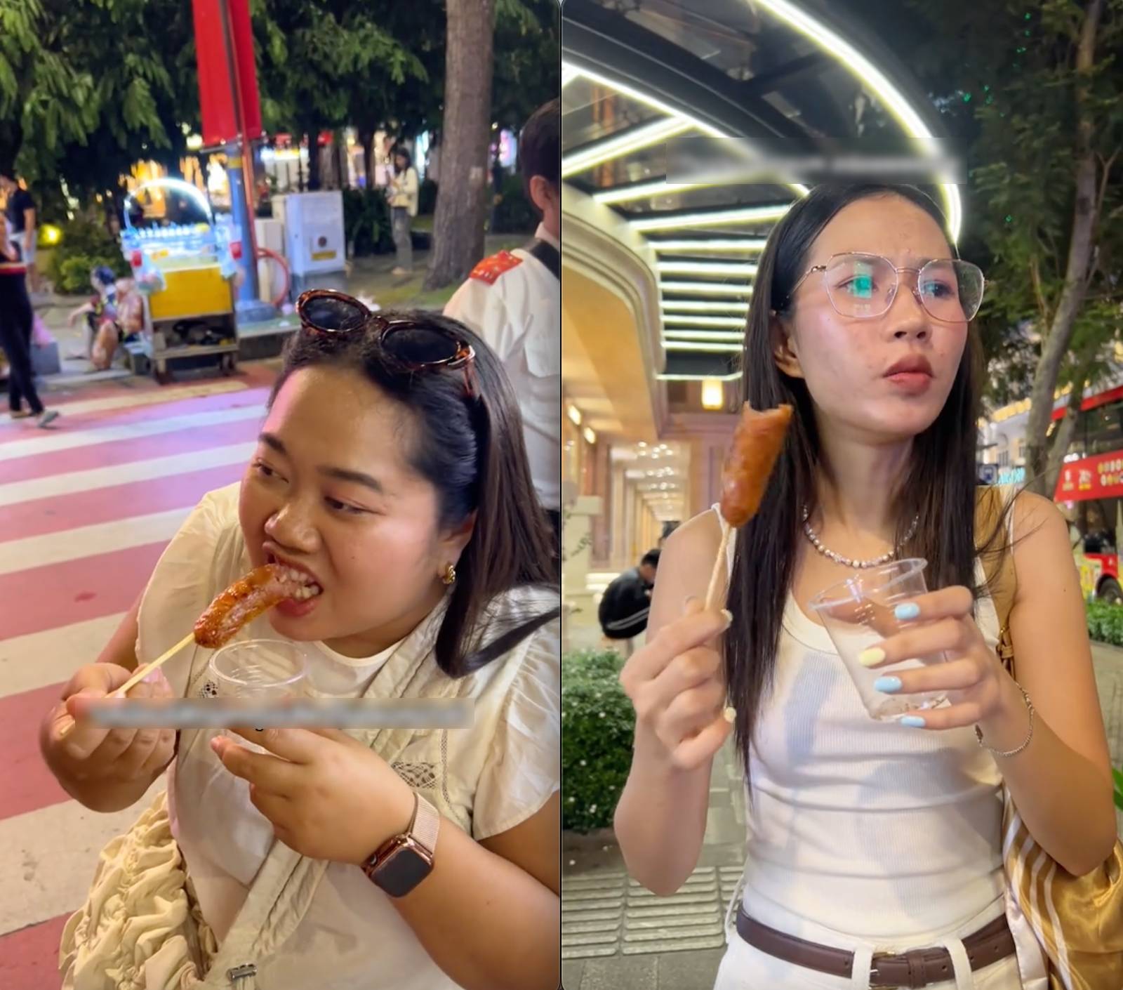 Ăn lạp xưởng nướng đá ở Việt Nam, du khách Thái 