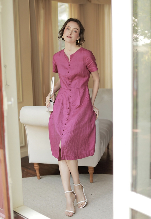 Nhẹ như mây trong từng bước đi với đầm linen- Ảnh 6.