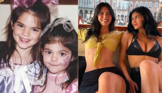 Nhan sắc ngày nhỏ của chị em Kim Kardashian 4 Hai chị em Kendall - Kylie kháu khỉnh thuở mẫu giáo và hiện tại.