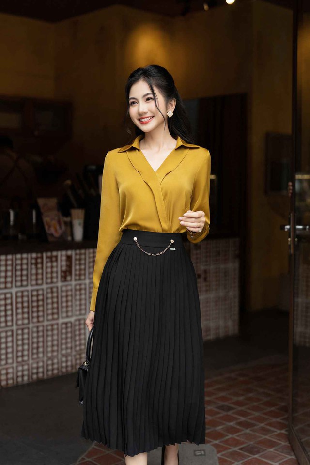 Rạng ngời khí chất với chân váy xếp ly- Ảnh 2.