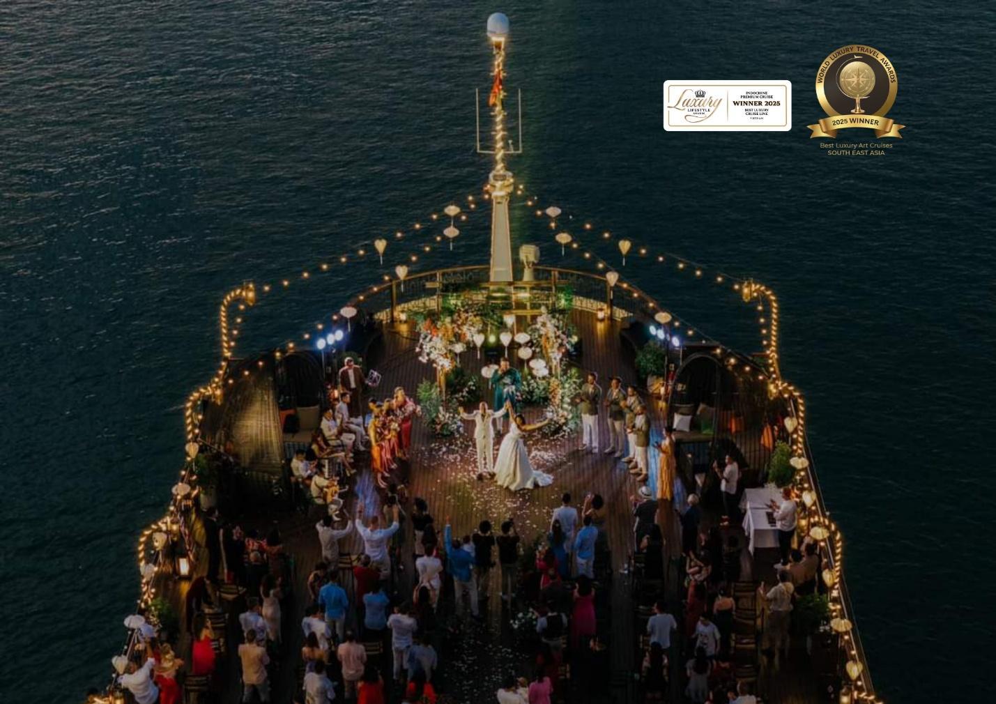Trải nghiệm tiệc cưới tại nơi được quốc tế vinh danh là Du thuyền nghệ thuật sang trọng bậc nhất Đông Nam Á- Ảnh 2.