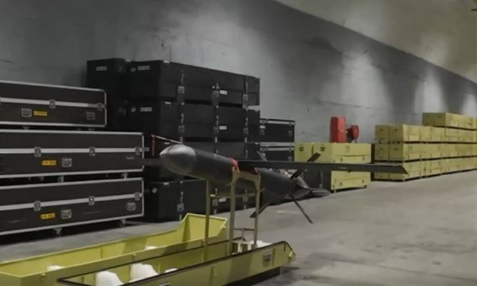 UAV Shahed-107 trong ảnh công bố ngày 16/6. Ảnh: IRGC