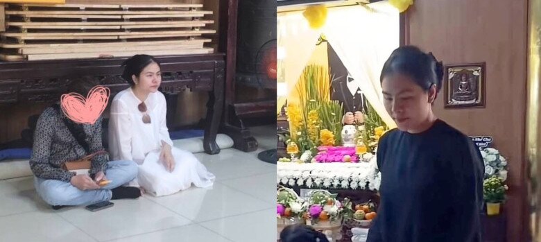 Vân Trang là một trong số ít nghệ sĩ đến viếng Quý Bình nhiều lần.