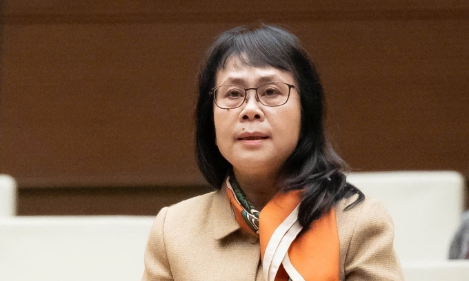 Phó chủ nhiệm Ủy ban Kinh tế và Tài chính Nguyễn Vân Chi phát biểu tại phiên thảo luận chiều 19/11. Ảnh: Media Quốc hội