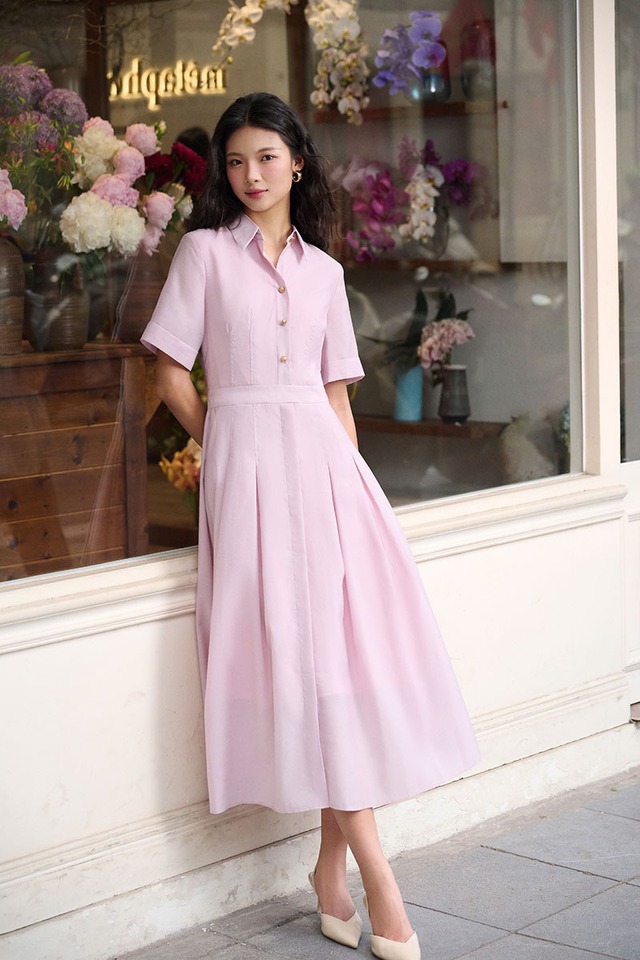 Trong tủ đồ nàng công sở không thể thiếu đầm dáng dài chiết đai - Ảnh 6.