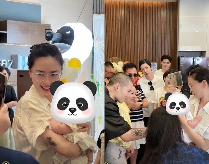 Ngô Thanh Vân và Huy Trần đưa con gái đầu lòng ra mắt bạn bè và người thân.