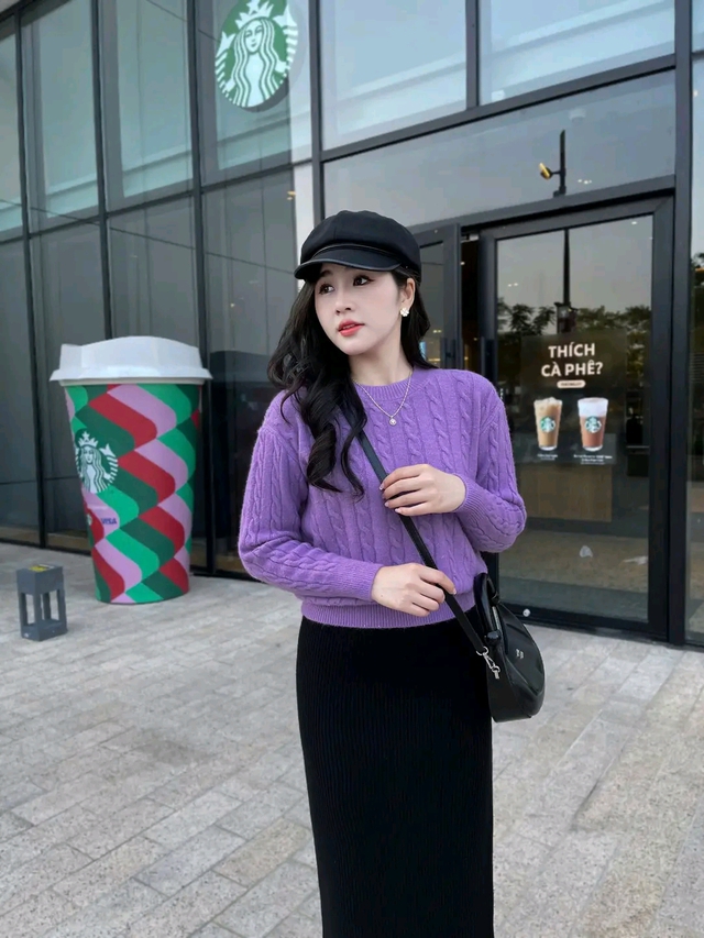 Bản phối mùa đông ấm áp với áo dệt kim họa tiết vặn thừng - Ảnh 4.