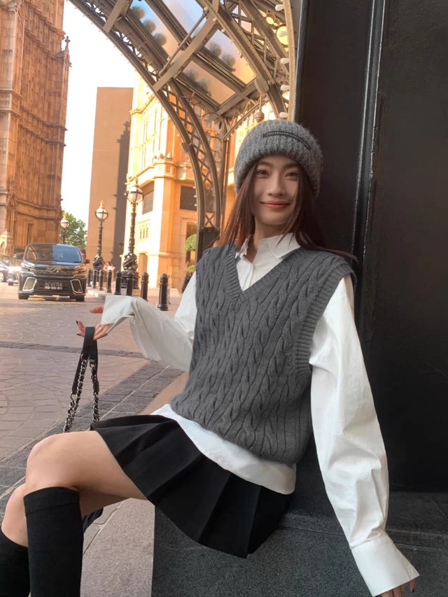 Bản phối mùa đông ấm áp với áo dệt kim họa tiết vặn thừng - Ảnh 8.