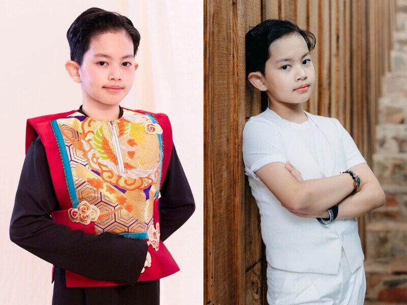 Quý tử Khánh Thi được khen điển trai, vượt gen bố.