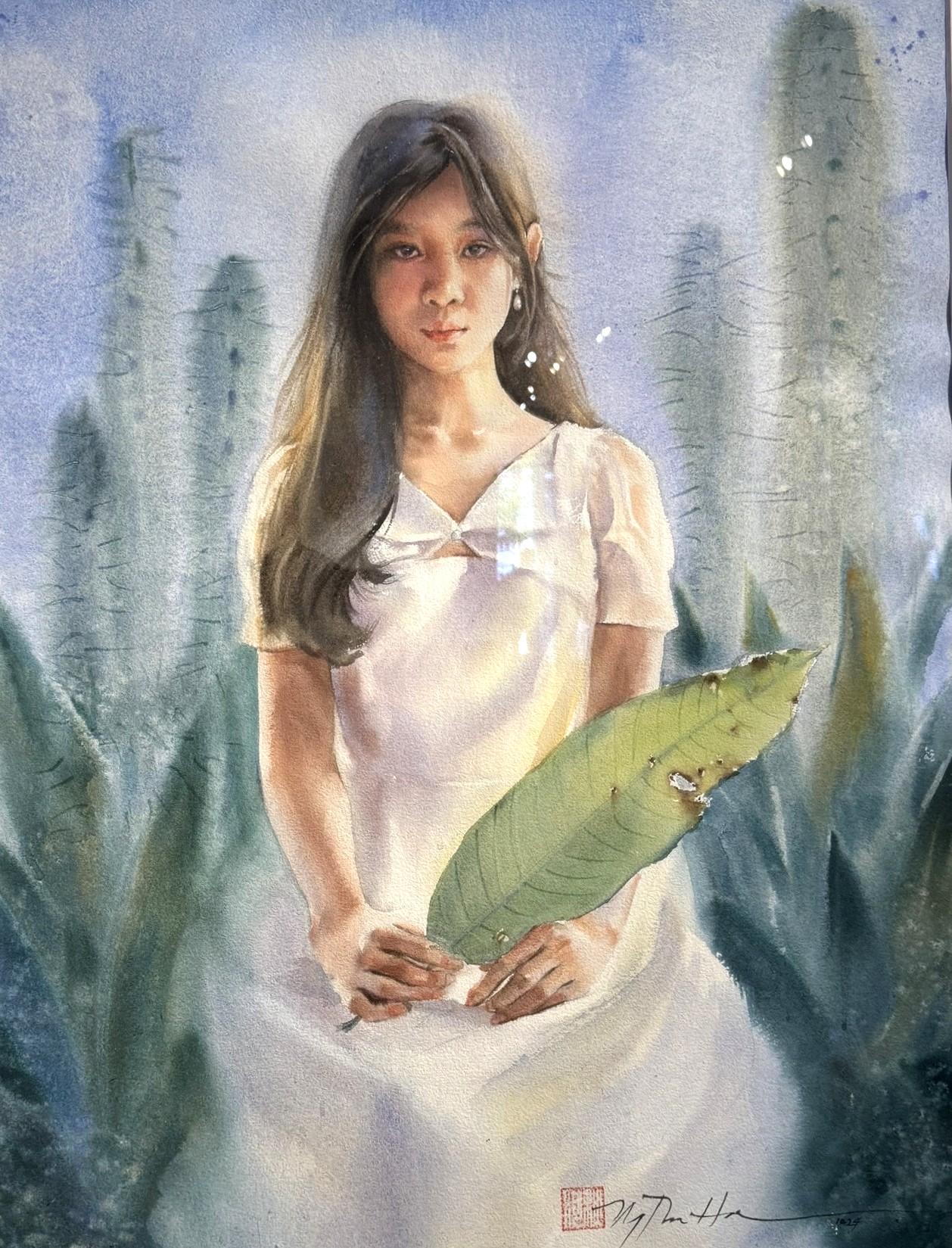 Ngắm chân dung màu nước của ca sĩ Phạm Thu Hà và... hơn thế nữa- Ảnh 3.