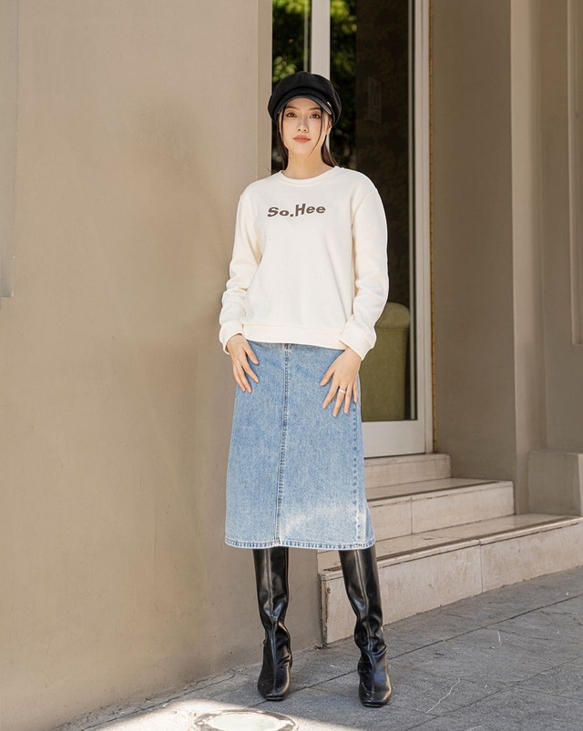 'Lột xác' phong cách với loạt chân váy jean khiến ai cũng ngoái nhìn- Ảnh 6.