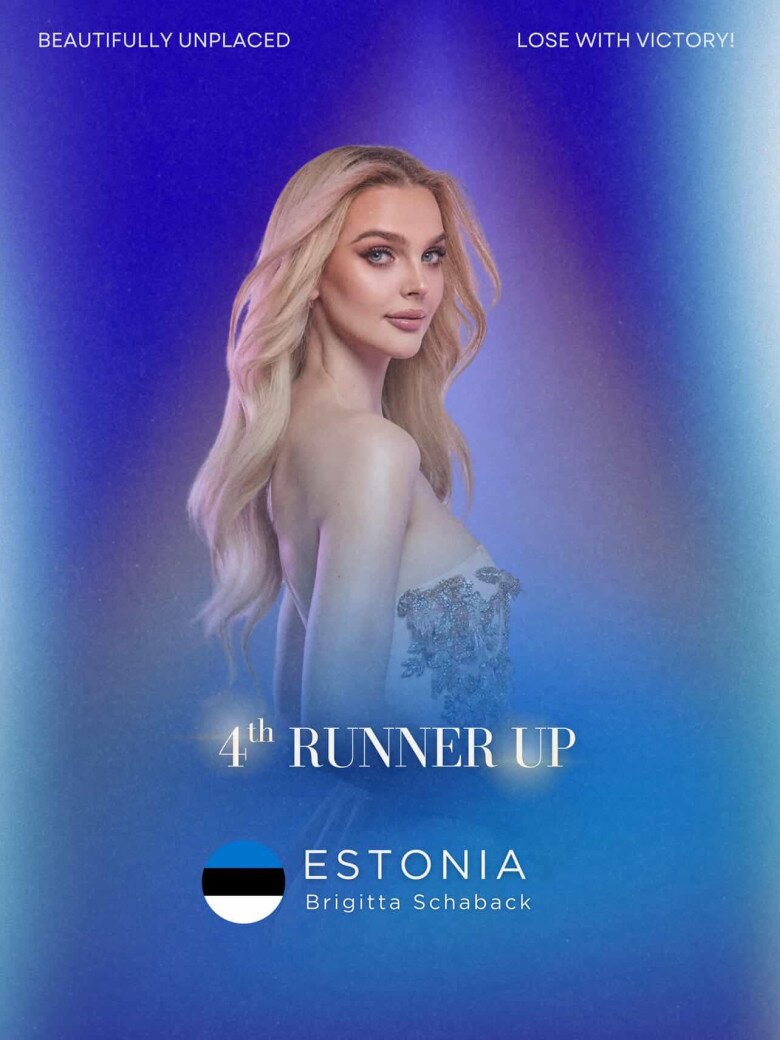 Hương Giang nhận được danh hiệu bất ngờ sau kết quả "trắng tay" tại Miss Universe 2025 5 Người đẹp Estonia về đích với vị trí Á hậu 4 - Miss El Tocuyo 2023.