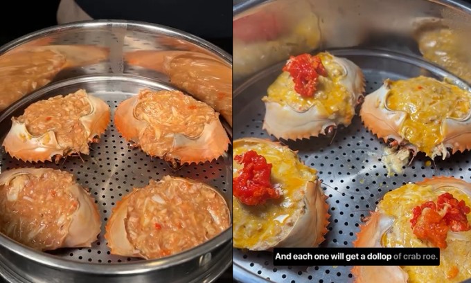 Phần riêu cua được chế biến cầu kỳ với nguyên liệu từ thịt cua, thịt nạc, trứng...