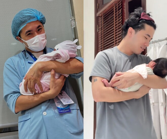 Cảnh cháu ngoại NSƯT Xuân Hinh ngồi máy bay đi du lịch: Bảo mẫu bế, mẹ giữ ti giả, bố pha trò để không khóc 11 Con rể Xuân Hinh được khen vì chăm vợ con chu đáo.