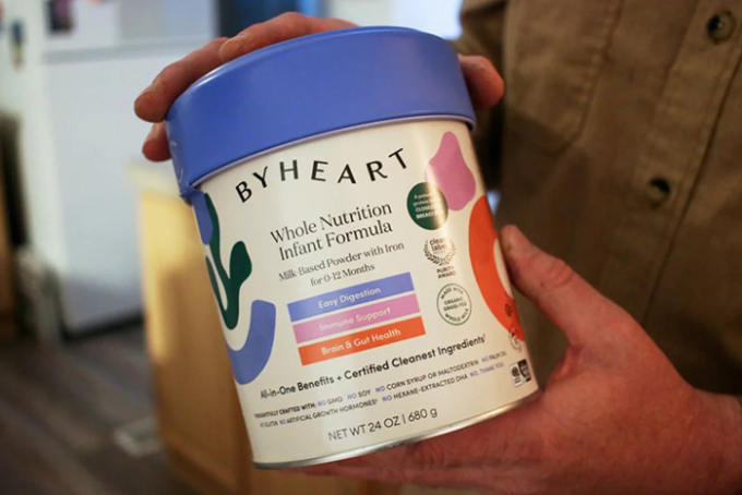 Sữa công thức ByHeart. Ảnh: AP