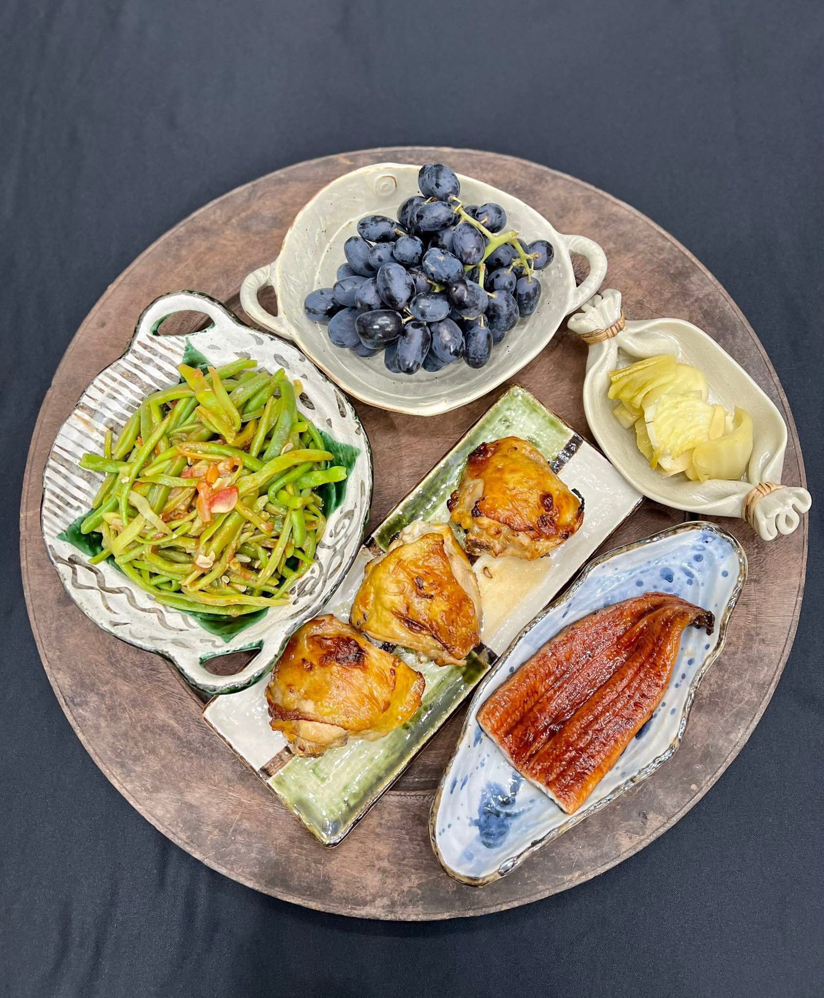 Lươn nướng - Gà nướng mật ong - Đỗ xào