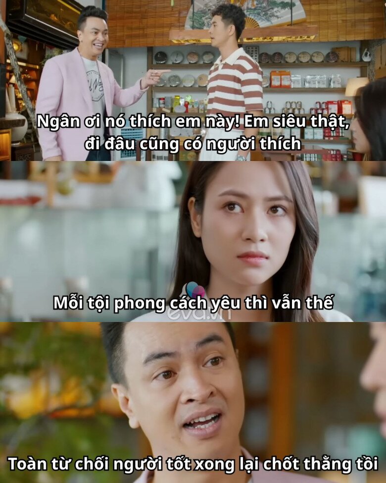 Thấy Ngân đi đâu cũng có người thích, Tiền liền nhắc về chuyện cũ, mỉa mai gu bạn trai dở tệ của Ngân.