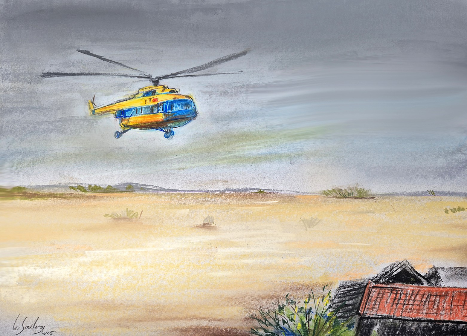 'Thương quá đồng bào tôi', bộ tranh rơi nước mắt của họa sĩ Lê Sa Long - Ảnh 5.